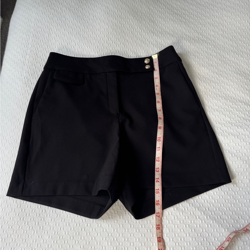Rachel Zoe Elegant Black High Waist Dress Shorts Size 6 - Picture 11 of 12